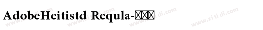 AdobeHeitistd Requla字体转换